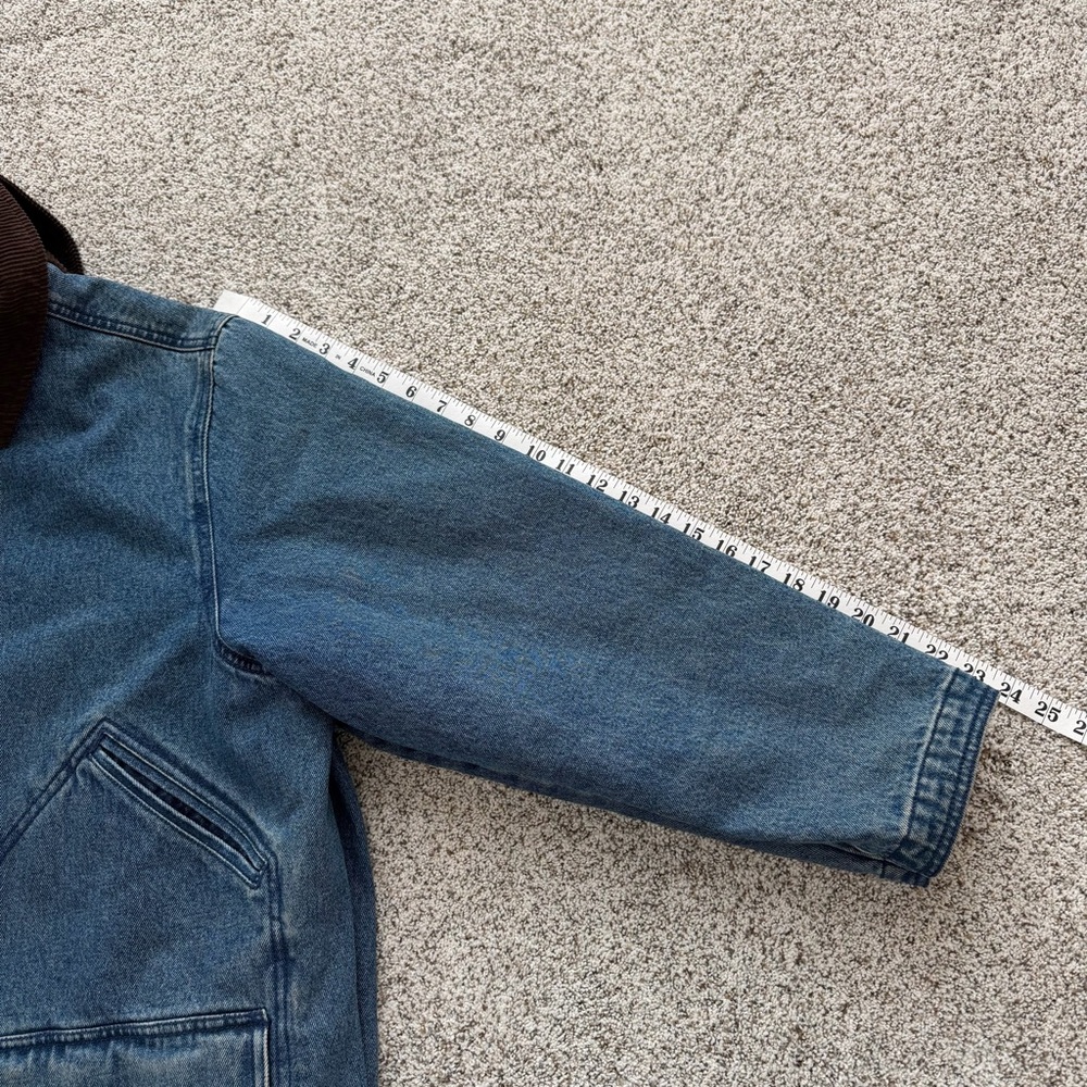 EUC Woolrich Women’s Denim Wool Blanket Lined Chore Barn Coat Jacket Sz XL - Picture 10 of 10